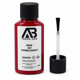 BMW A61 Crimson Red Paint Touch Up Bottle With Brush 30ML — studio product photograph