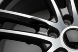 Gloss black applied to alloy wheel