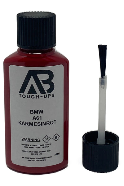 BMW A61 Crimson Red Paint Touch Up Bottle With Brush 30ML