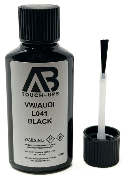 VW/AUDI L041 Black Paint Touch Up Bottle With Brush 30ML