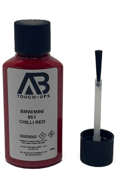 BMW 851 Chilli Red Paint Touch Up Bottle With Brush 30ML